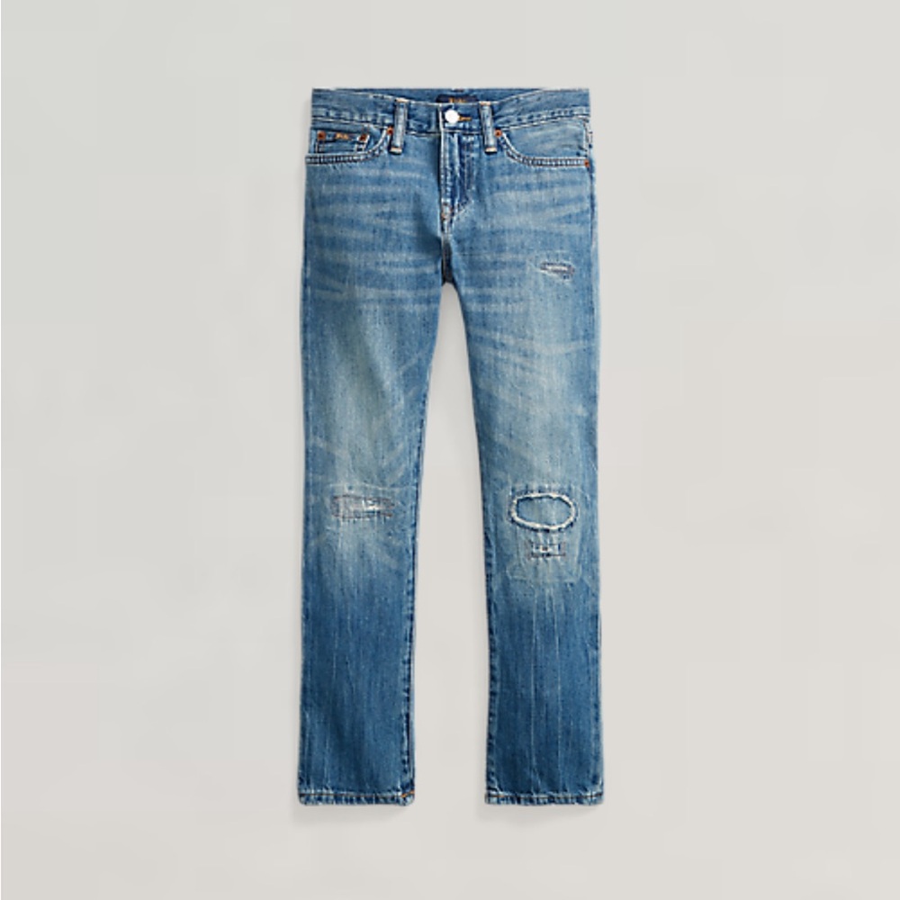 Gently used Polo by Ralph Lauren sullivan slim distressed jeans timeworn look 18